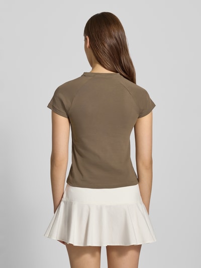 Noisy May T-Shirt mit Raglanärmeln Modell 'KATINKA' Camel 5