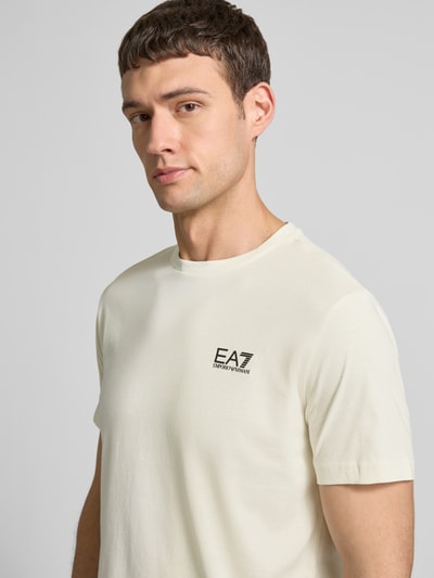 EA7 Emporio Armani T-shirt met labelprint Offwhite - 3