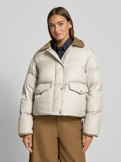 Marc O'Polo Regular Fit Daunenjacke mit Umlegekragen aus Cord Offwhite 4