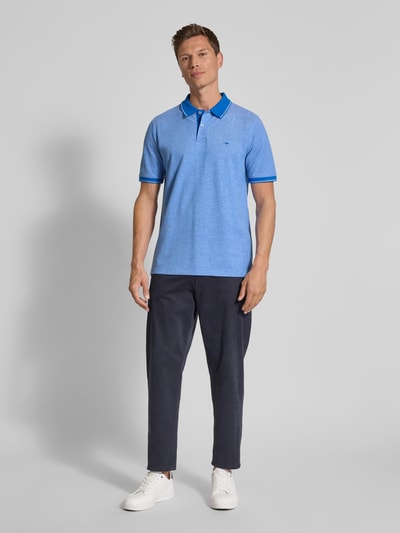 Fynch-Hatton Koszulka polo z wyhaftowanym logo Królewski niebieski 1