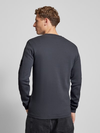 Calvin Klein Jeans Longsleeve mit Label-Patch Anthrazit 5