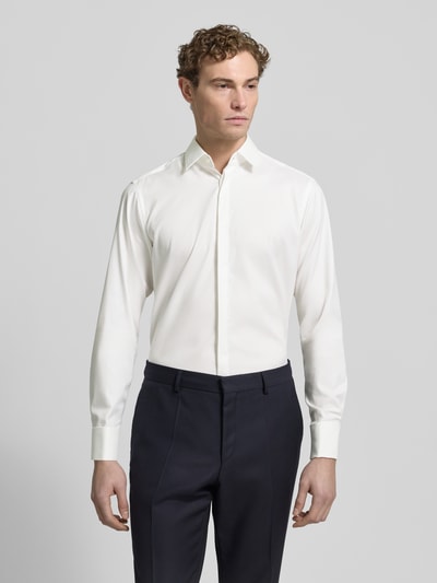 Jake*s Regular Fit Smokinghemd aus Feintwill Ecru 4