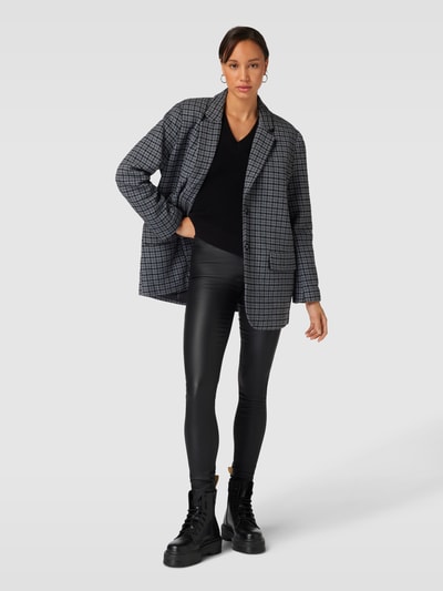 ONLY Broek in leerlook, model 'ROYAL' Zwart - 1