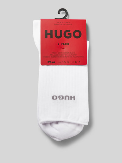 HUGO Socken mit Label-Detail im 2er-Pack Weiss 3