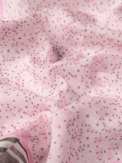 Productfoto, Tuch aus Modal-Baumwoll-Mix van Marc O'Polo met all-over motief, franjes, geweven stof, mix van modal en katoen, roze-grijs, zachte textuur