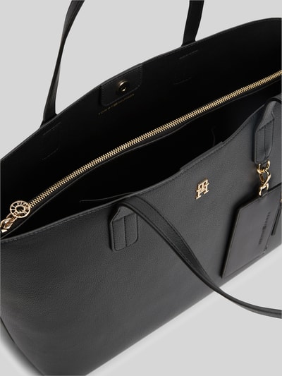 Tommy Hilfiger Shopper mit Reißverschlussfach und Anhänger für Kleinigkeiten Black 4