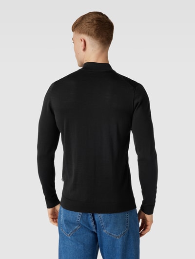 MAERZ Muenchen Strickjacke mit Label-Details Modell 'summer' Black 5