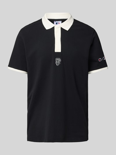 CHAMPION Poloshirt mit Label-Stitching Black 2