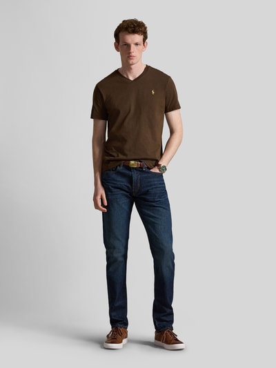 Polo Ralph Lauren męski t-shirt o kroju regular fit z czystej bawełny Średniobrązowy 1