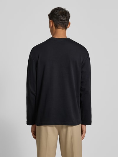 SELECTED HOMME Loose fit shirt met lange mouwen van katoenmix, model 'LOOSEOSCAR' Zwart - 5