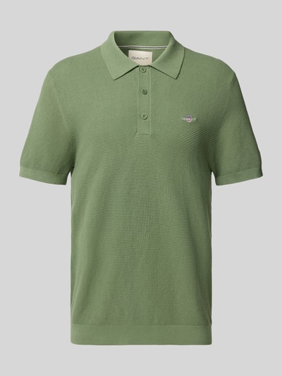 Gant Regular Fit Poloshirt mit Strukturmuster Schilf 2