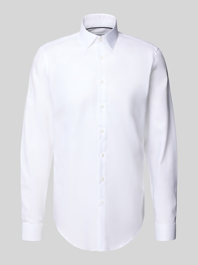 Jake*s Slim Fit Businesshemd mit extra langem Arm Weiss 2