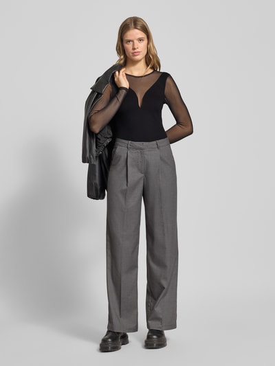 Only Bluzka z długim rękawem o kroju shaped fit z mieszanki wiskozy model ‘BECKI’ Czarny 1