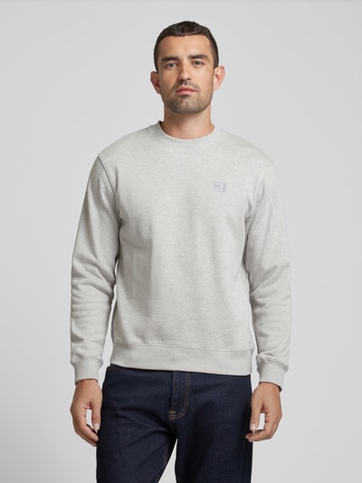 Scotch & Soda Sweatshirt mit gerippten Abschlüssen Hellgrau 4