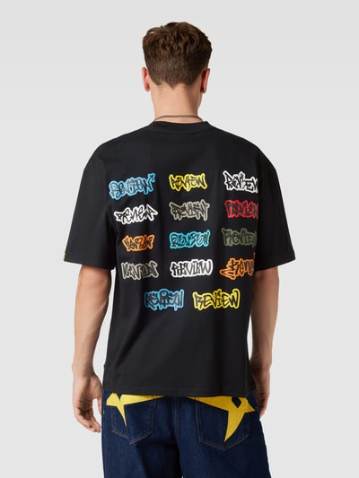 REVIEW Oversized T-shirt mit Graffiti-Print am Rücken Black 5