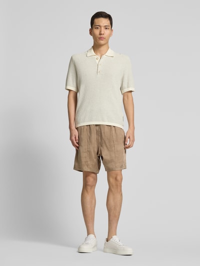 HUGO Regular Fit Shorts mit fixierten Bügelfalten Modell 'Ravis' Hellbraun 1