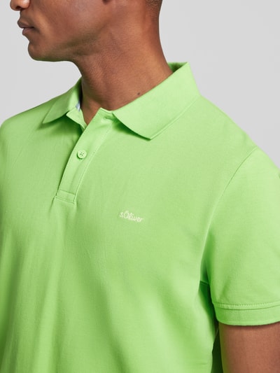 s.Oliver RED LABEL Poloshirt met labelstitching Appeltjesgroen - 3