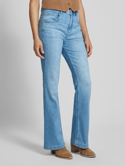 Lanius Flared Jeans mit Gürtelschlaufen Hellblau 4