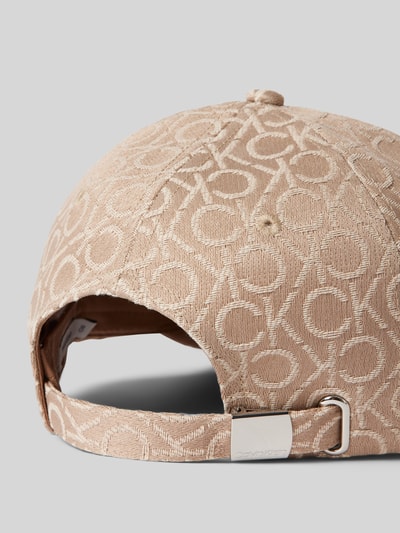 CK Calvin Klein Czapka z daszkiem i detalami z logo model ‘JACQUARD’ Beżowy 3