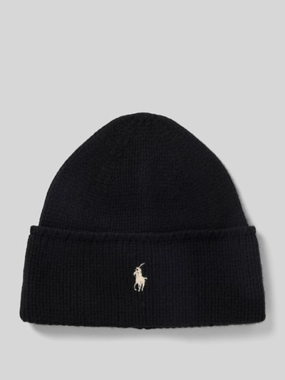 Polo Ralph Lauren Czapka wełniana z wyhaftowanym logo Czarny 1