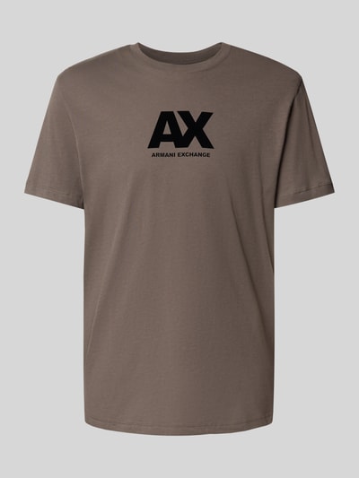 ARMANI EXCHANGE Regular Fit T-Shirt aus reiner Baumwolle mit Logo-Print Mittelgrau 2