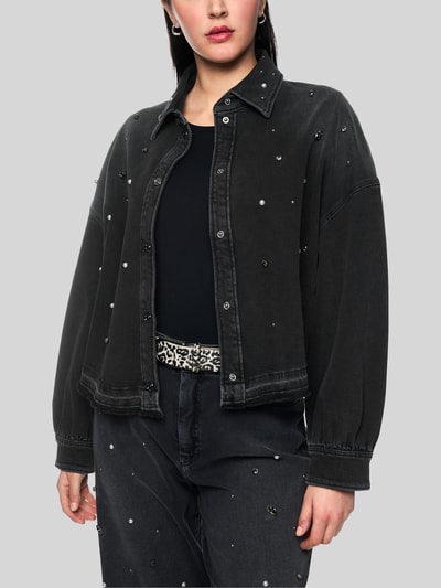 Marc Cain Jeansjacke mit Perlen und Strasssteinen Black 4
