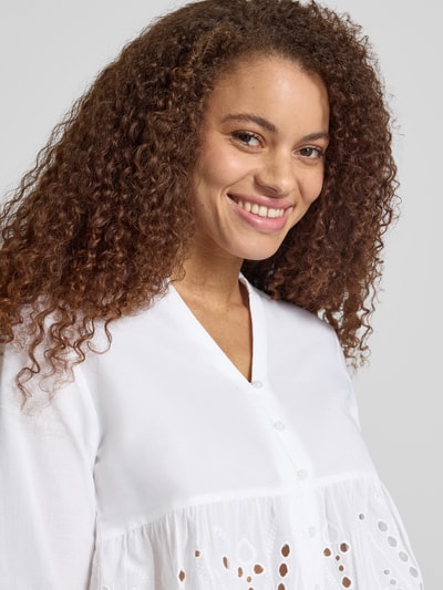 ONLY Regular Fit Bluse aus reiner Baumwolle Modell 'DEWINA' Weiss 3