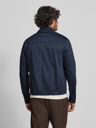Manuel Ritz regular fit hemdjack met borstzak Marineblauw - 5