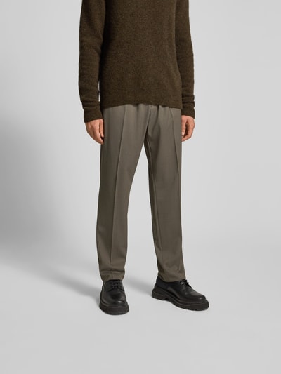 Filippa K Regular Fit Stoffhose mit Woll-Anteil Mittelbraun 4