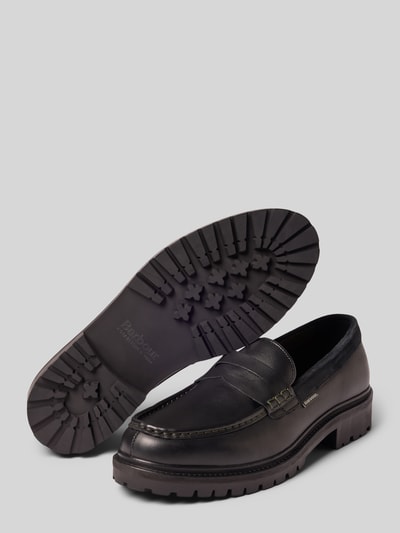 Barbour Loafer aus Rindsleder-Mix Modell 'Croxton' Black 4