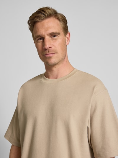 JAKE*S STUDIO MEN Relaxed Fit T-Shirt mit Rundhalsausschnitt Beige 3
