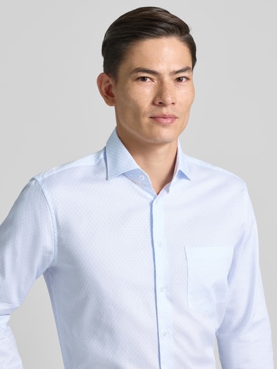 SEIDENSTICKER REGULAR FIT Regular fit zakelijk overhemd van katoen met kentkraag Bleu - 3