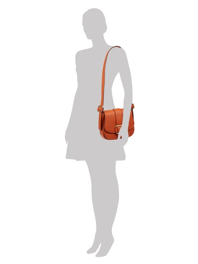 MICHAEL Michael Kors Saddle Bag aus echtem Leder Orange 1