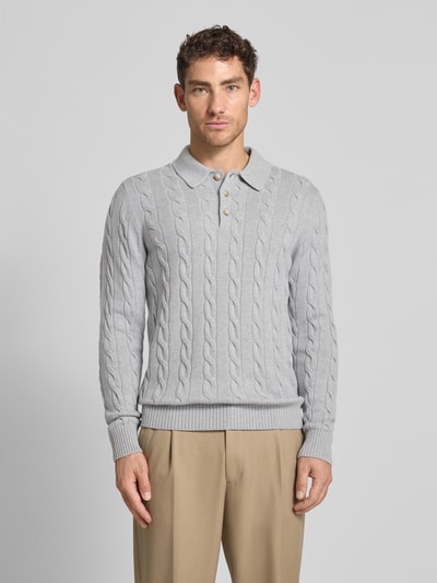 GRAN SASSO Gebreide pullover van een mix van scheerwol en viscose met kasjmier  Lichtgrijs - 4