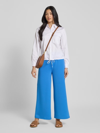 Vila Wide leg stoffen broek met steekzakken, model 'SIFFI' Koningsblauw - 1