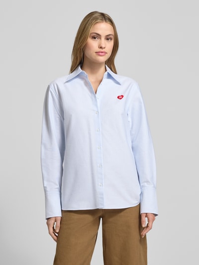 HUGO Oversized overhemdblouse van puur katoen, model 'ERSELIA' Lichtblauw - 4