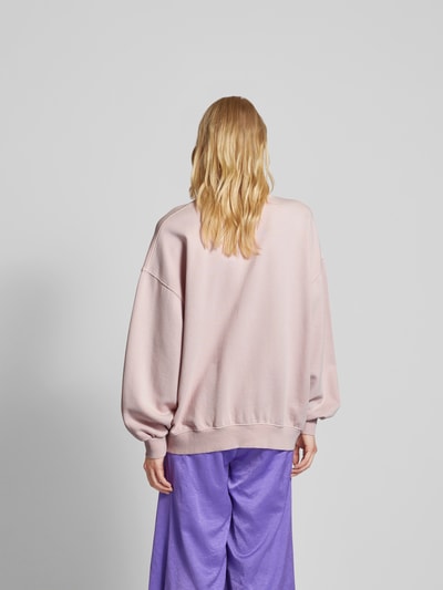 ROTATE Oversized Sweatshirt mit Label-Stitching Rosa 5