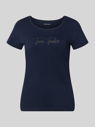 Tom Tailor Regular Fit T-Shirt aus reiner Baumwolle Marine 1
