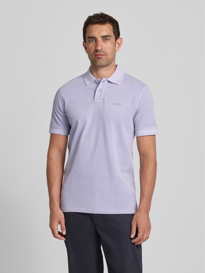 BOSS Orange Poloshirt mit Label-Print Flieder 4