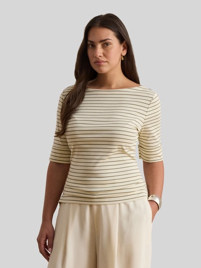 Lauren Ralph Lauren regular fit T-shirt van katoenmix Zand - 6