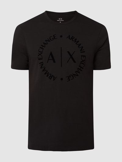 ARMANI EXCHANGE Regular Fit T-Shirt mit Logo  Black 2