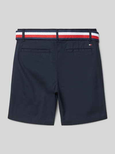 Tommy Hilfiger Kids Bermuda met stoffen ceintuur Marineblauw - 3