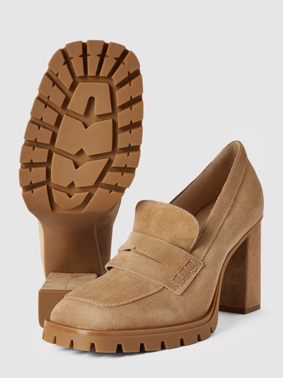 Marc Cain Bags & Shoes Pumps met brede hak Camel - 4