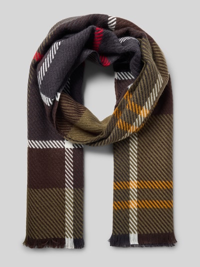 Barbour Schal mit Allover-Muster Modell 'BLAIR TARTAN' Oliv 1