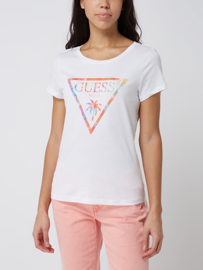 Guess T-Shirt mit Logo  Weiss 4