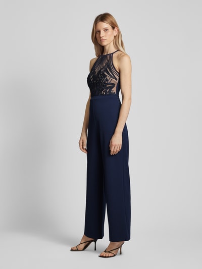 Lipsy Jumpsuit mit Hakelspitze marine online kaufen