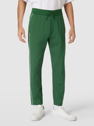 BOSS Sweatpants met contrastpaspels, model 'Lamont' Groen - 4