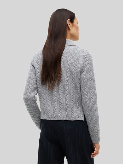 Tommy Hilfiger Poloshirt aus Woll-Mix mit Seide-Anteil Dunkelgrau 5