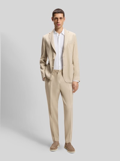 BOSS Instappers van echt leer Beige - 1