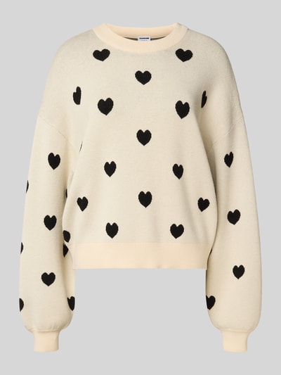 NOISY MAY® Strickpullover mit Puffärmeln Modell 'CHARLOTT' Offwhite 2